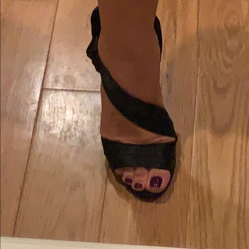 Black Satin dress shoes